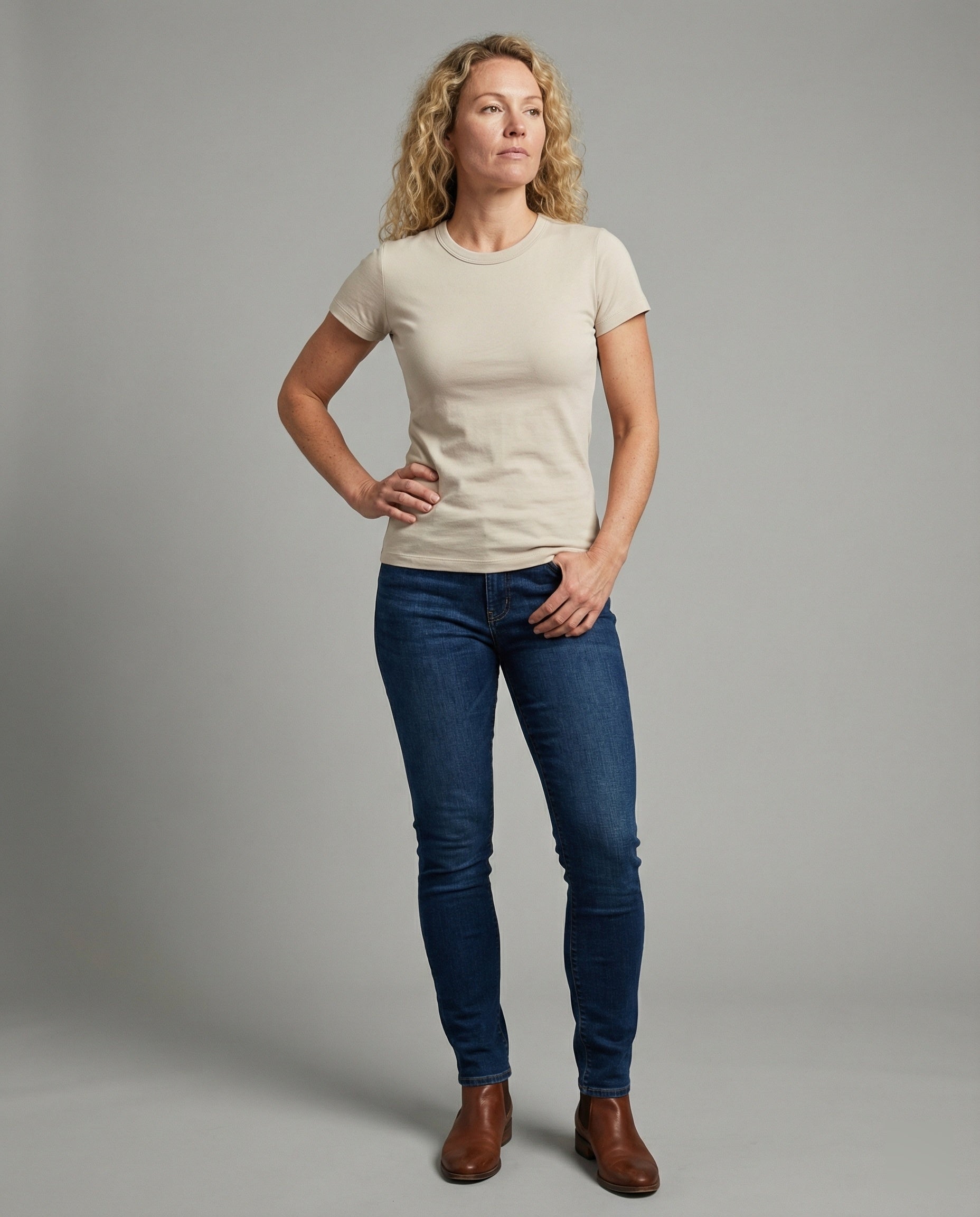 Figurbetontes Kurzarm T-Shirt im koreanischen Stil für Damen Sommer