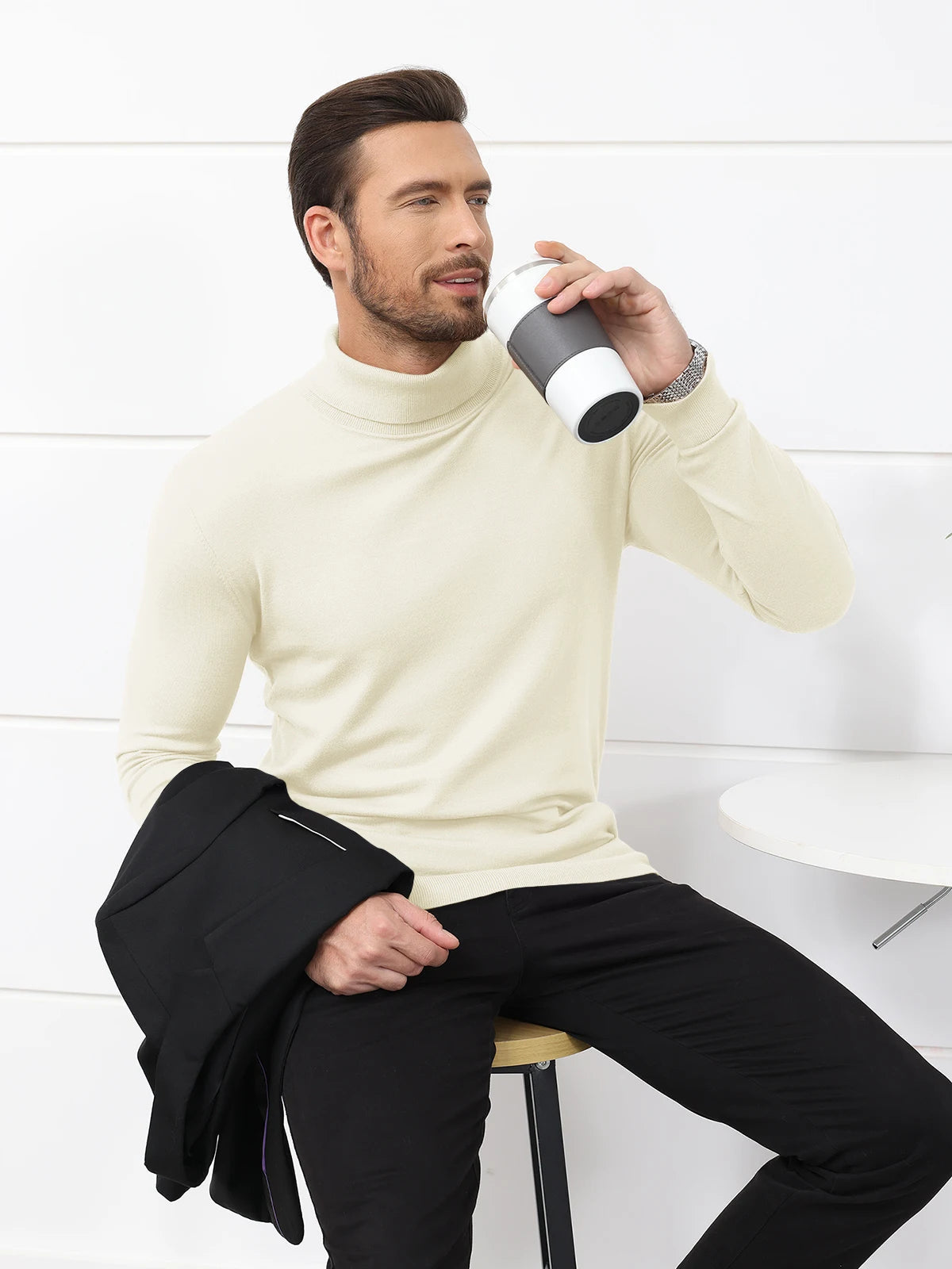 R&B | Rollkragenpullover - Herren Slim Fit