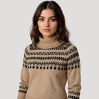 R&B | Strickpullover mit Rollkragen und Wintermuster Warm und Stilvoll für Kalte Tage