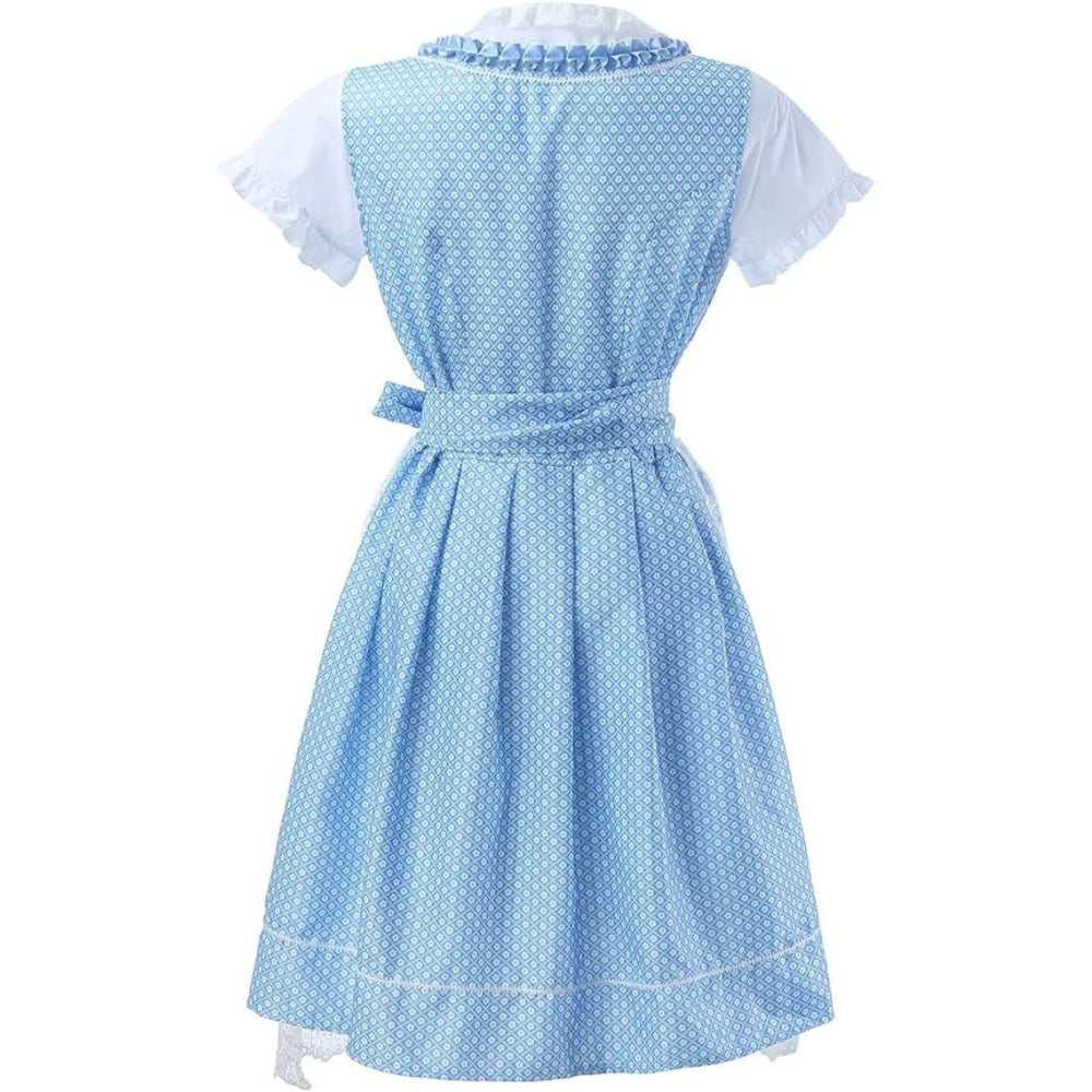 Vintage-inspiriertes Spitzendirndl mit bestickten Details und Bandverschluss