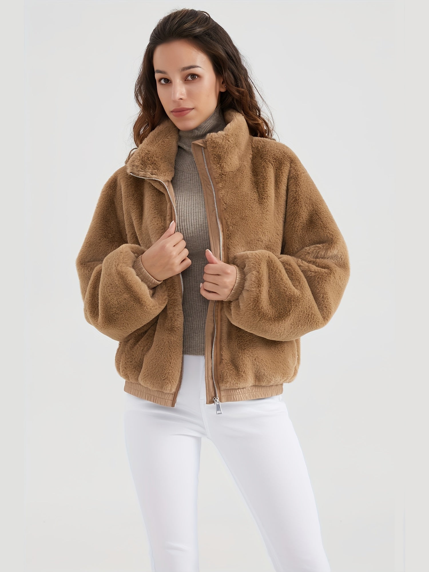 R&B | Winterjacke Damen mit Hohem Kragen