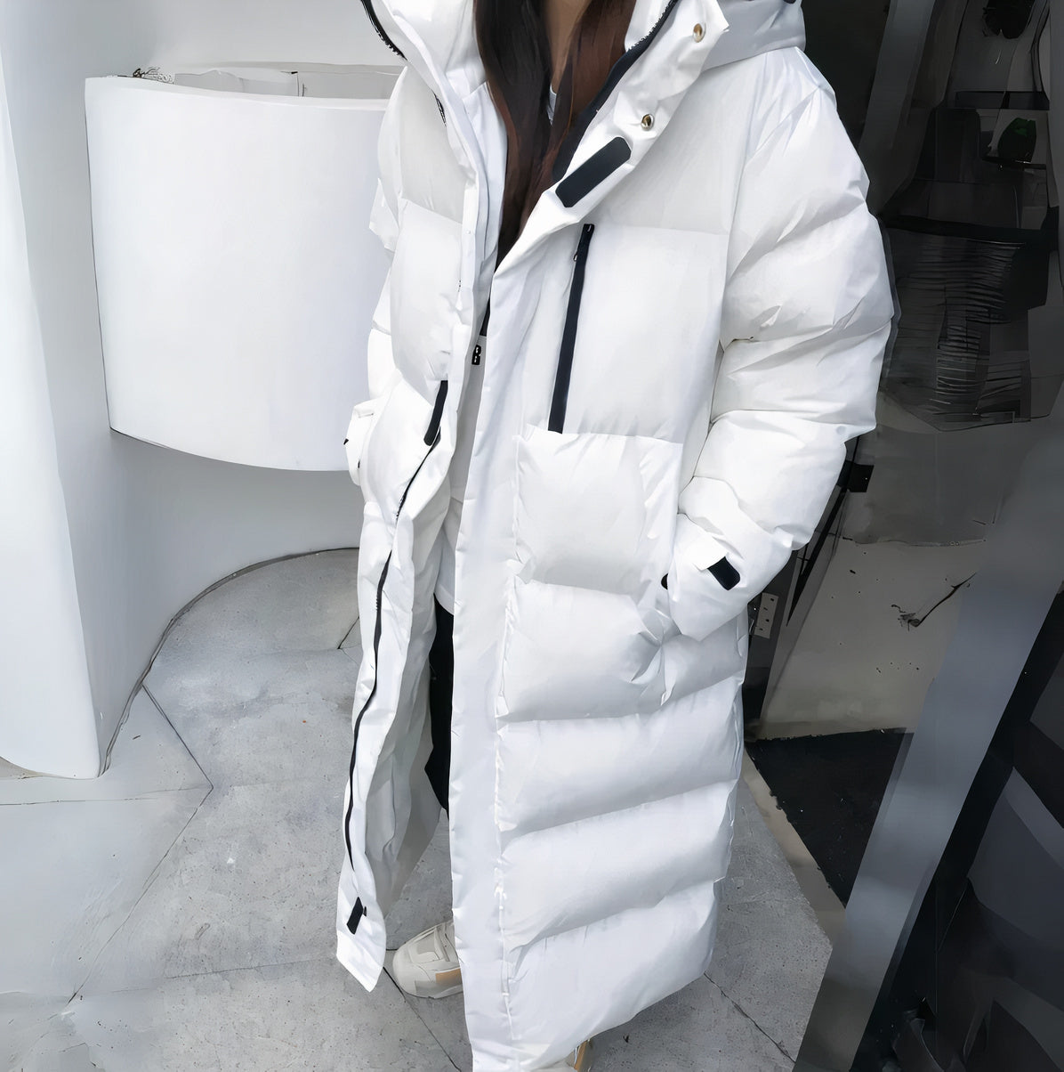 R&B | Lange wasserdichte und winddichte Jacke