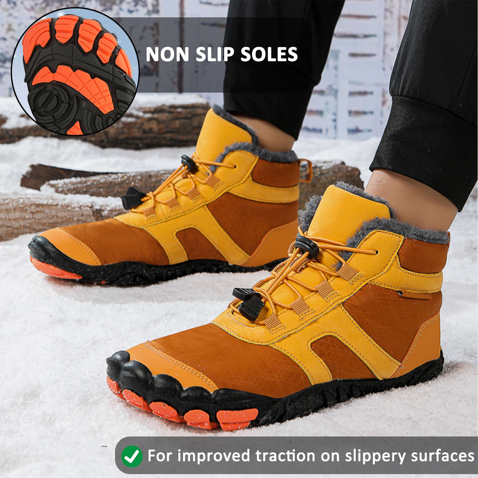 R&B | Flexible Wasserdichte Schneestiefel für Unisex – Bequem & Unterstützend für Winterabenteuer