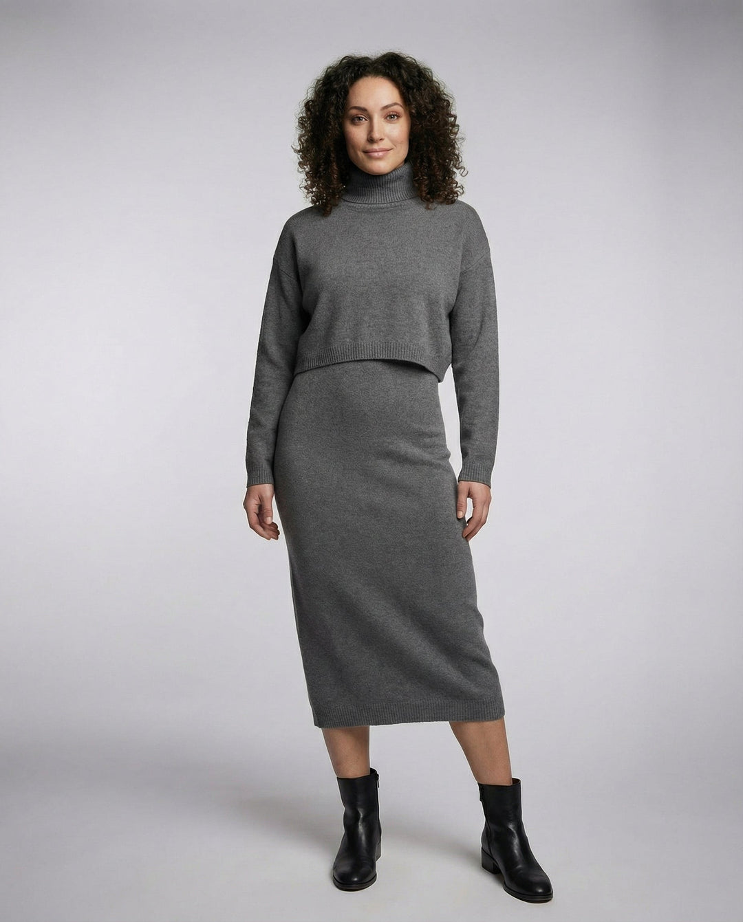 Elegantes Jersey Midikleid Damen | R&B