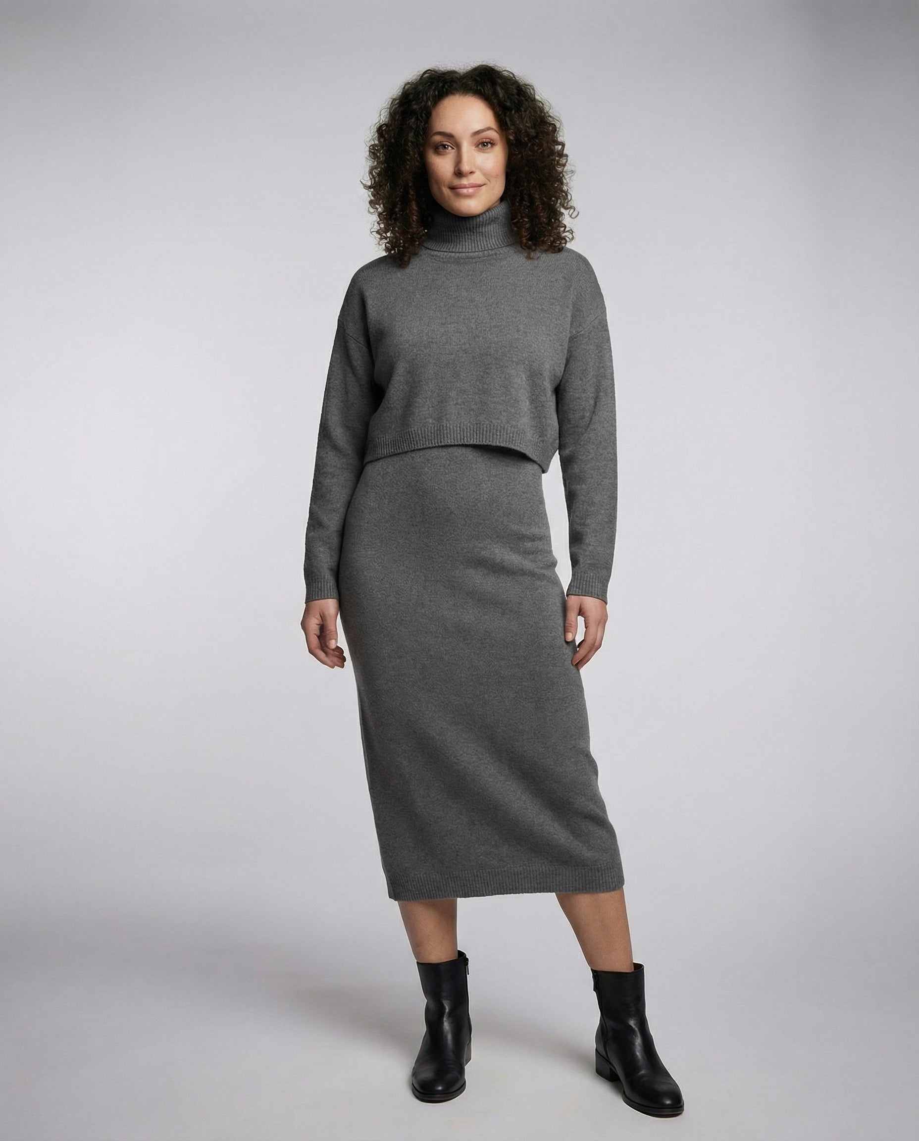 Elegantes Jersey Midikleid Damen | R&B