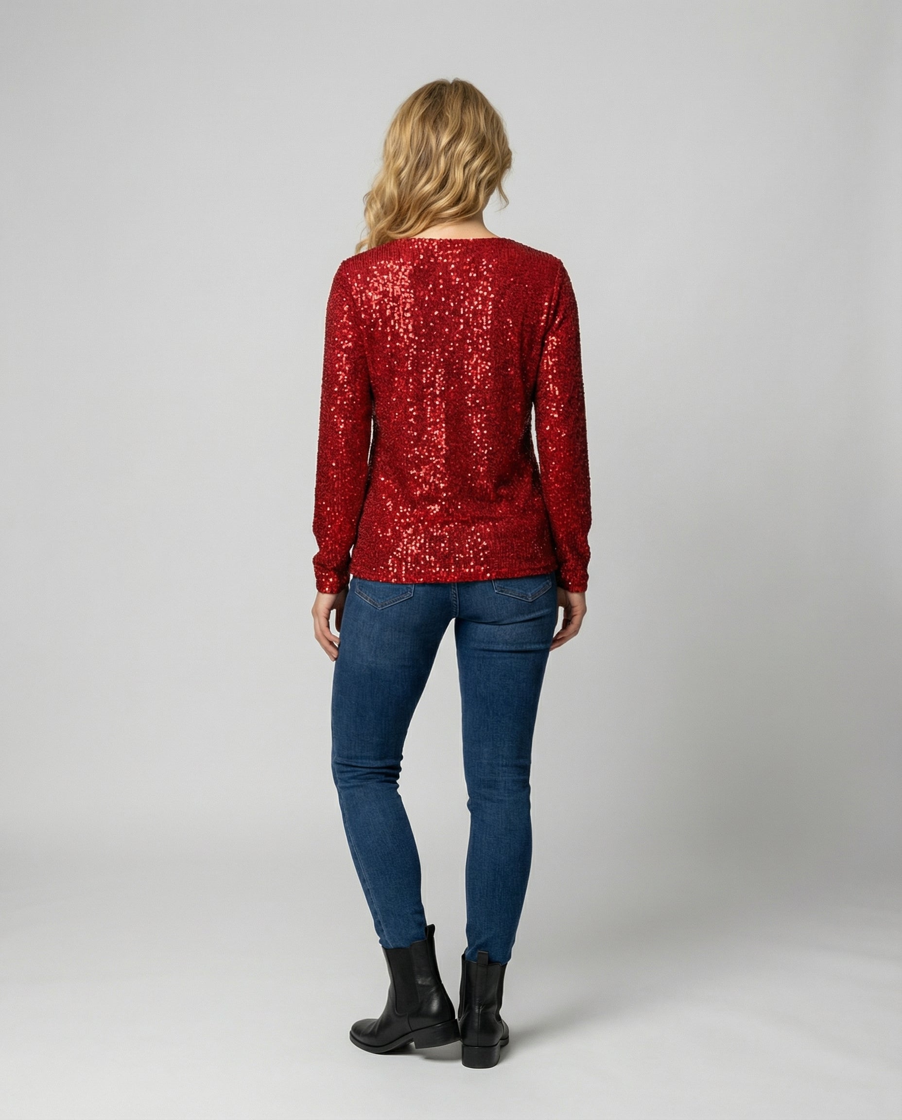 Glitzer Pailletten Top Damen | R&B