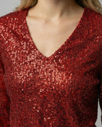 Glitzer Pailletten Top Damen | R&B