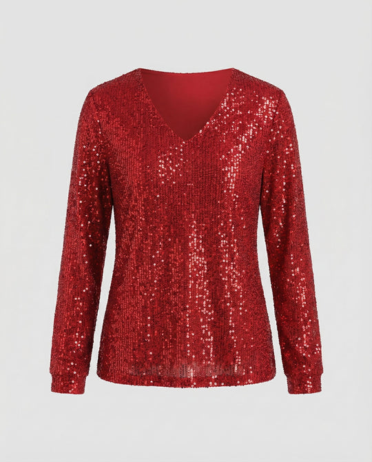 Glitzer Pailletten Top Damen | R&B