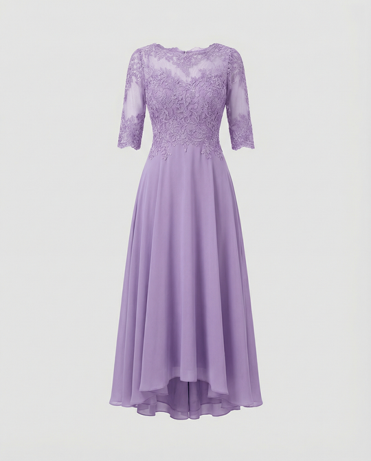 Festliches Maxikleid mit Spitzenbesatz für Damen | R&B