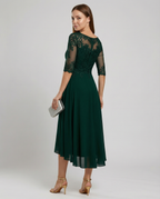 Festliches Maxikleid mit Spitzenbesatz für Damen | R&B
