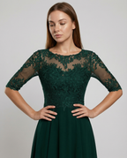 Festliches Maxikleid mit Spitzenbesatz für Damen | R&B