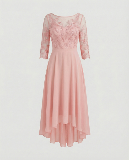 Festliches Maxikleid mit Spitzenbesatz für Damen | R&B
