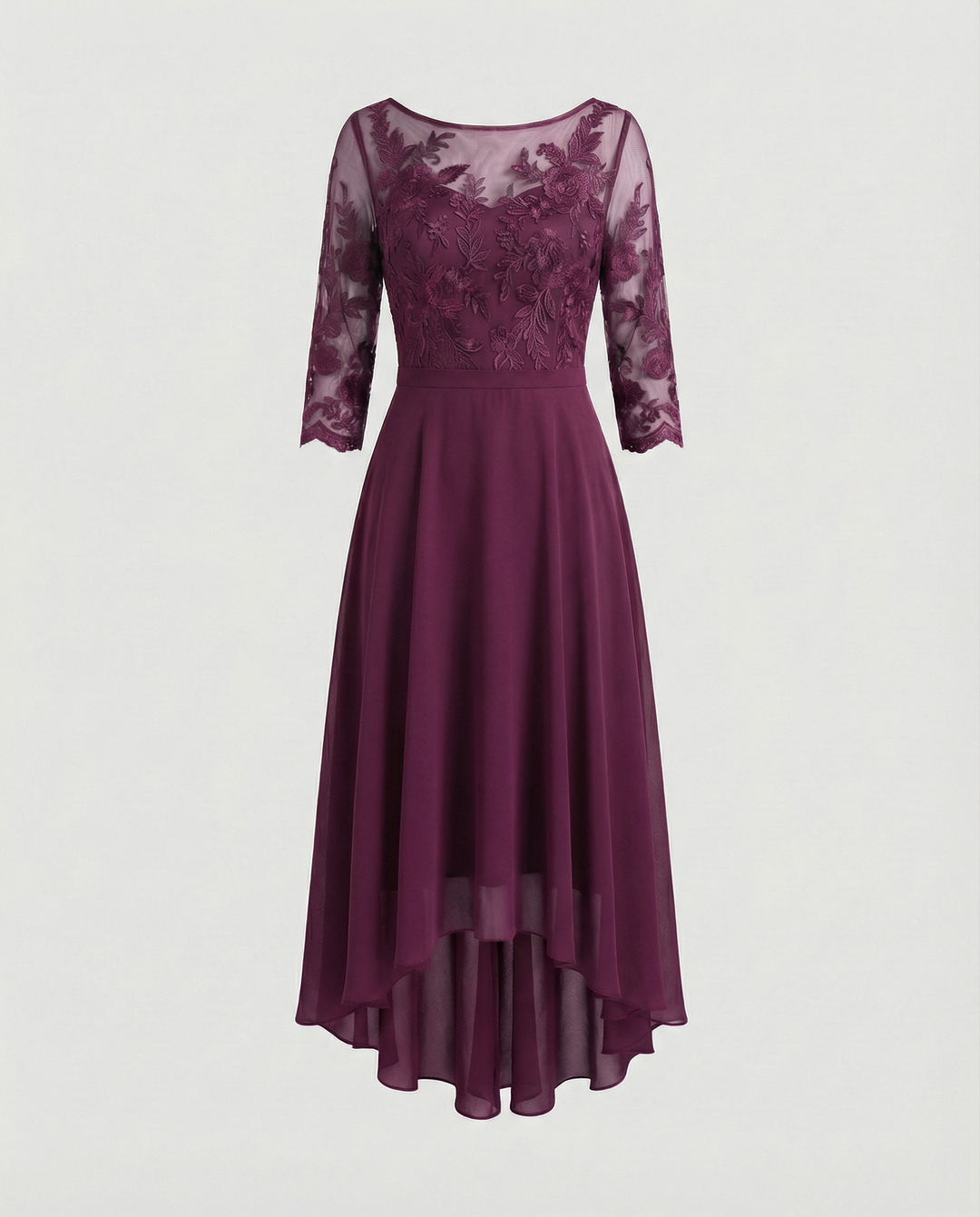 Festliches Maxikleid mit Spitzenbesatz für Damen | R&B