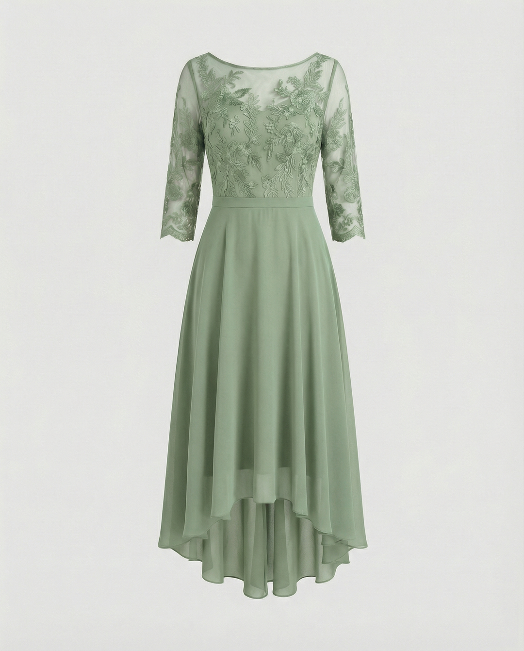 Festliches Maxikleid mit Spitzenbesatz für Damen | R&B