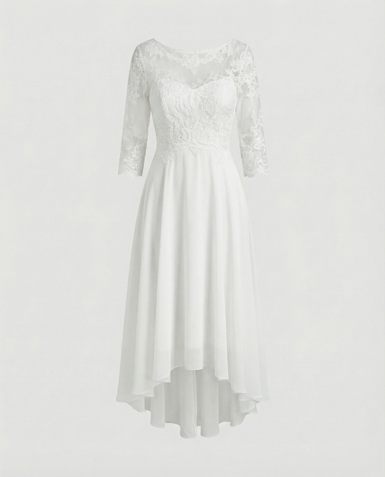 Festliches Maxikleid mit Spitzenbesatz für Damen | R&B