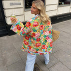 R&B | Jacke Blumenmuster Baumwolle Wunderschöne Jacke