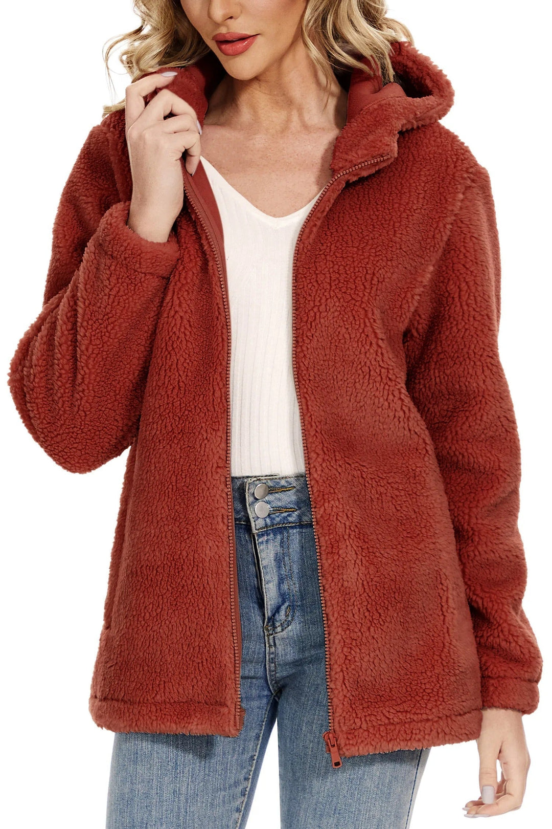 R&B | Fleecejacke für Frauen mit Kapuze