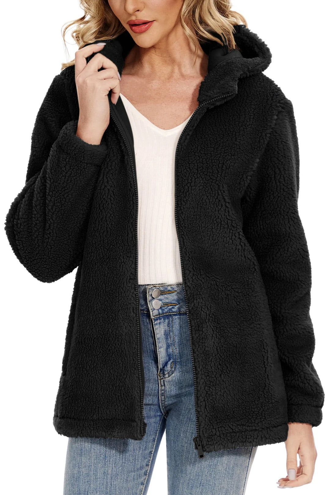 R&B | Fleecejacke für Frauen mit Kapuze