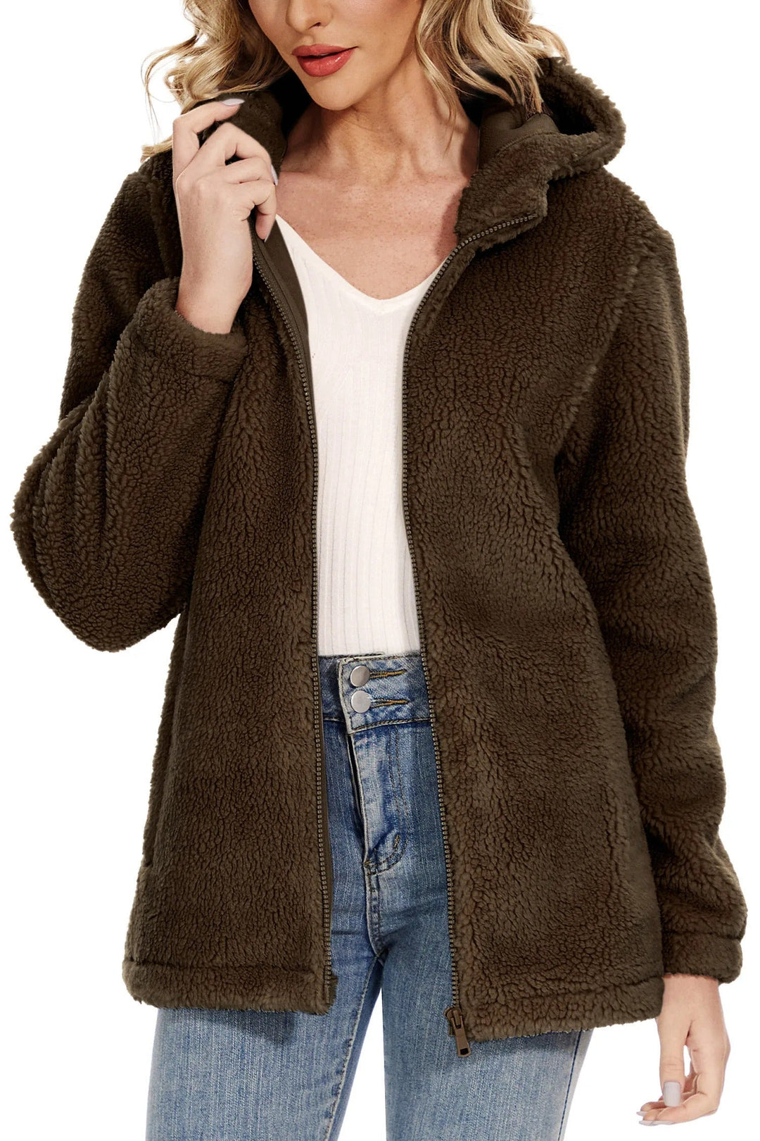 R&B | Fleecejacke für Frauen mit Kapuze
