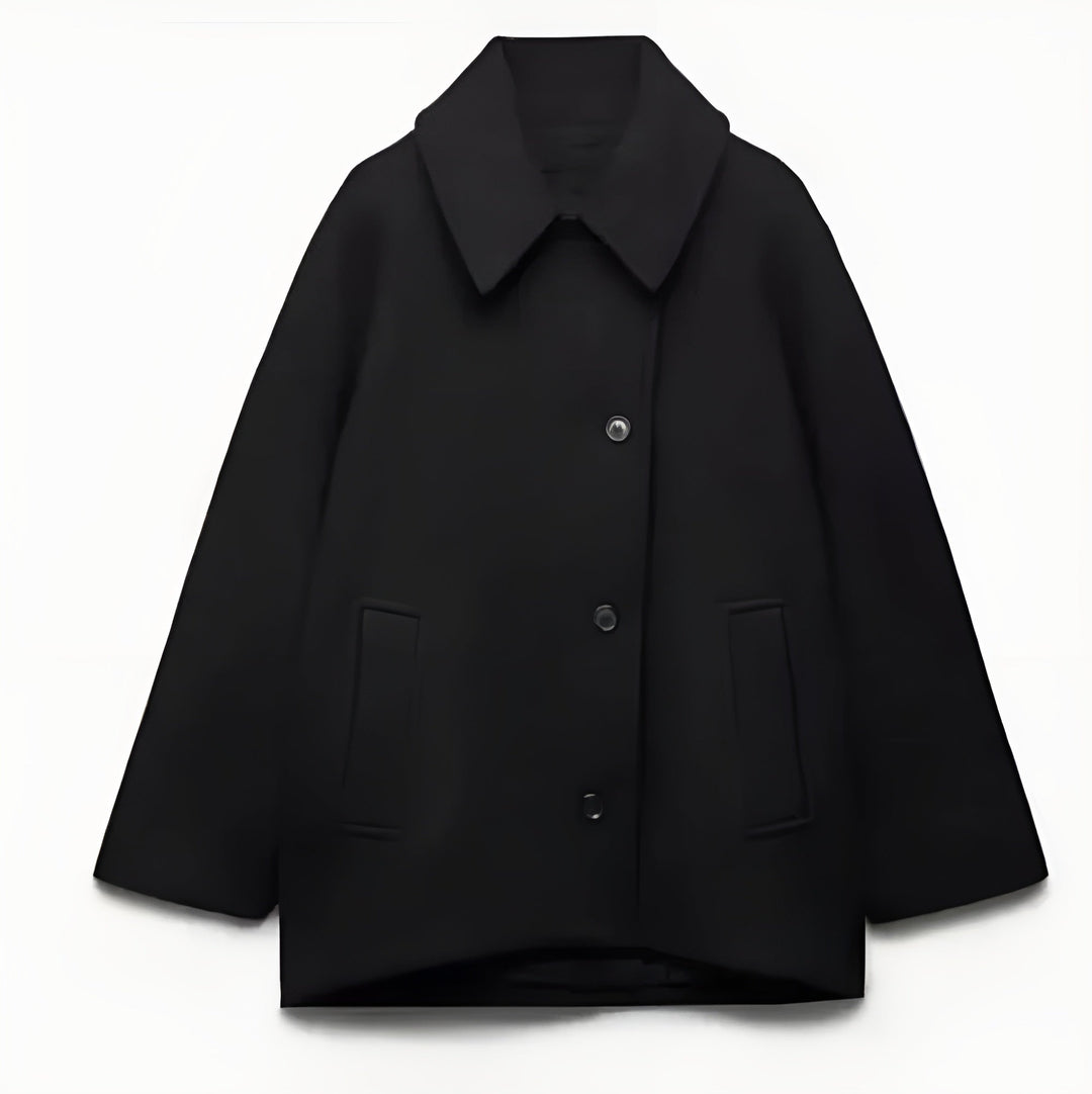 R&B | Mantel - Oversized Fit - Wollmischung - Doppelt-Knöpfig - Reverskragen