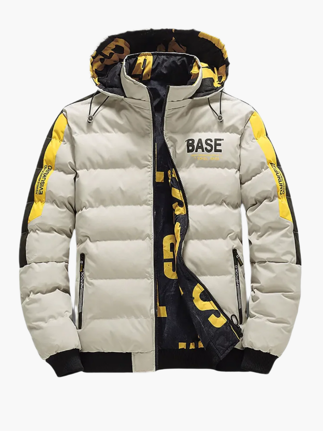 R&B | Winter Steppjacke Urban Streetstyle Kapuze - Modische Outdoorjacke für Alltag & Freizeit