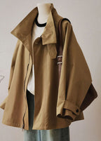 R&B | Damen Trenchcoat mit Reißverschluss und langen Ärmeln