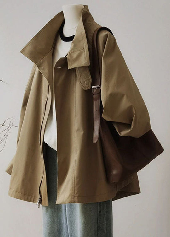 R&B | Damen Trenchcoat mit Reißverschluss und langen Ärmeln
