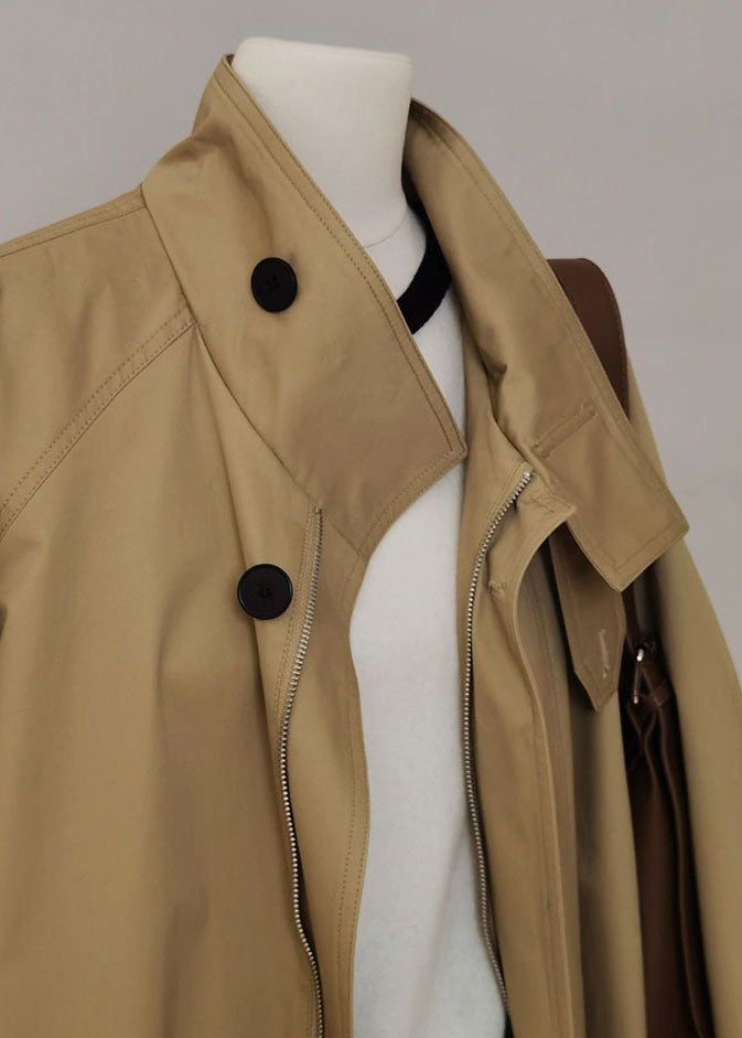 R&B | Damen Trenchcoat mit Reißverschluss und langen Ärmeln
