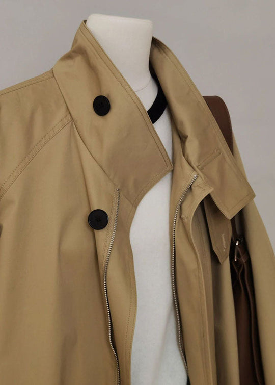 R&B | Damen Trenchcoat mit Reißverschluss und langen Ärmeln