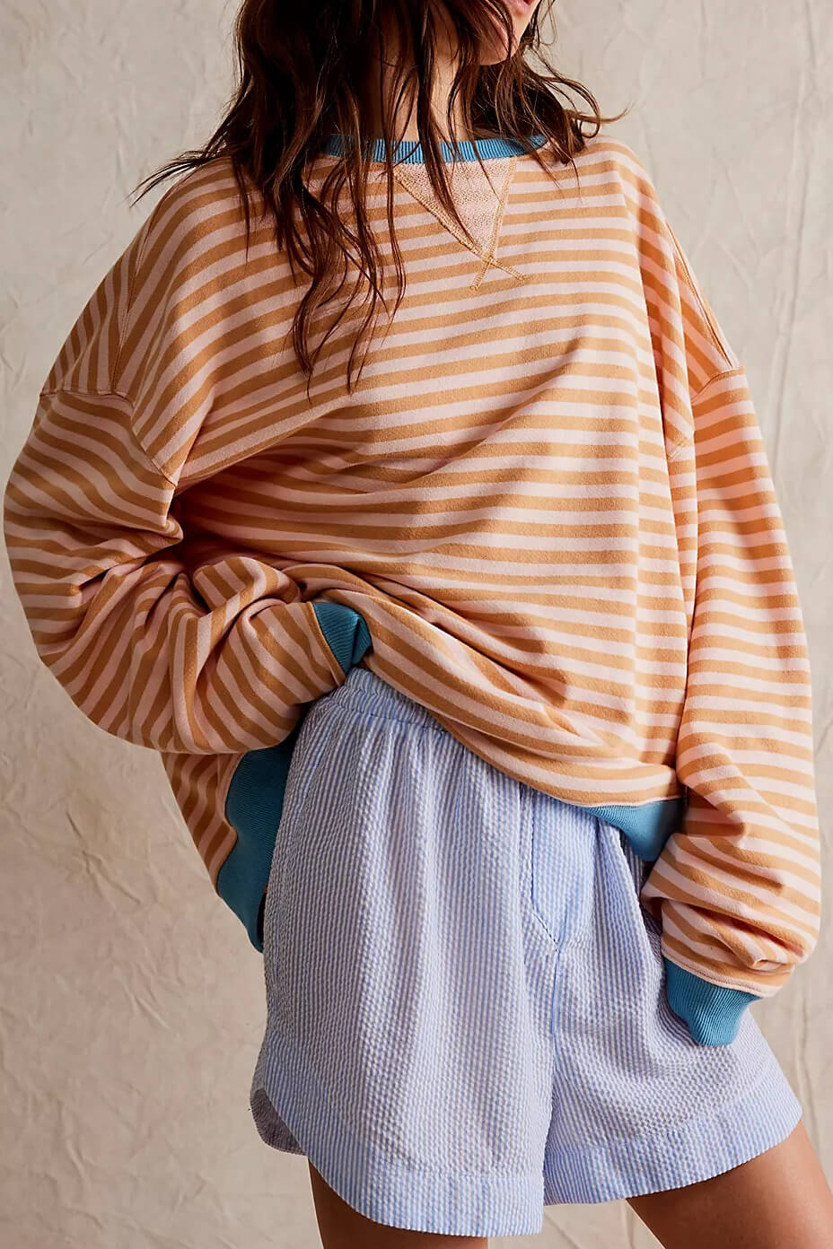 R&B | Gestreifter Strickpullover