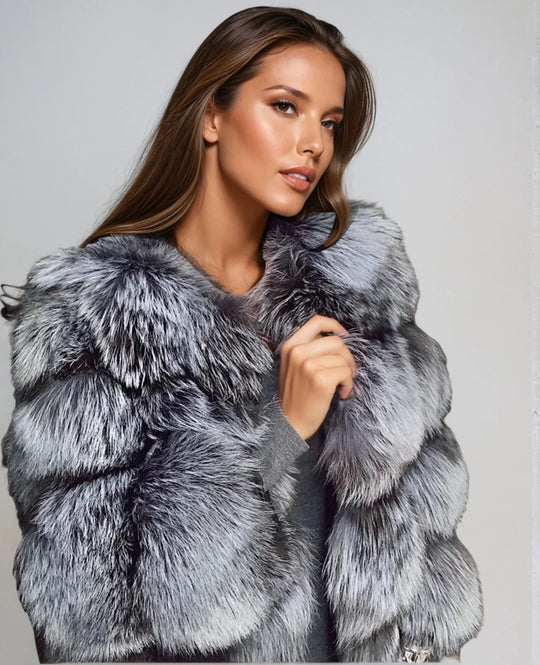 R&B | Stilvoller Kunstfell Jacke