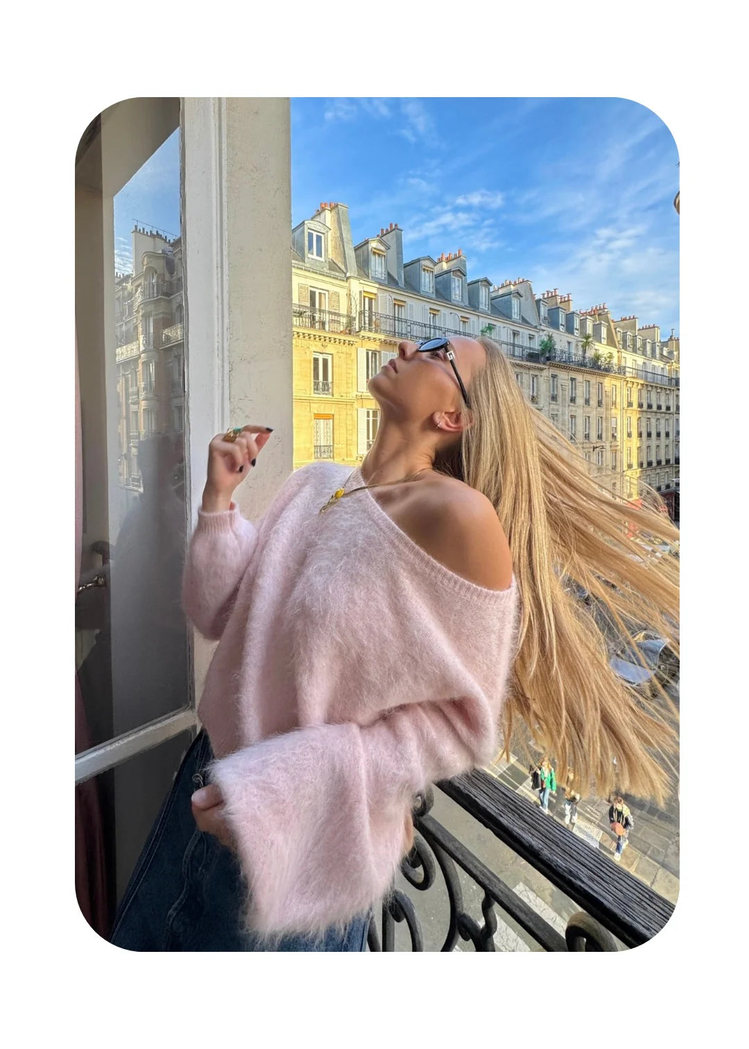 Damen Mohair-Mix Pullover mit Weichem Stoff & Oversized-Ärmeln | R&B
