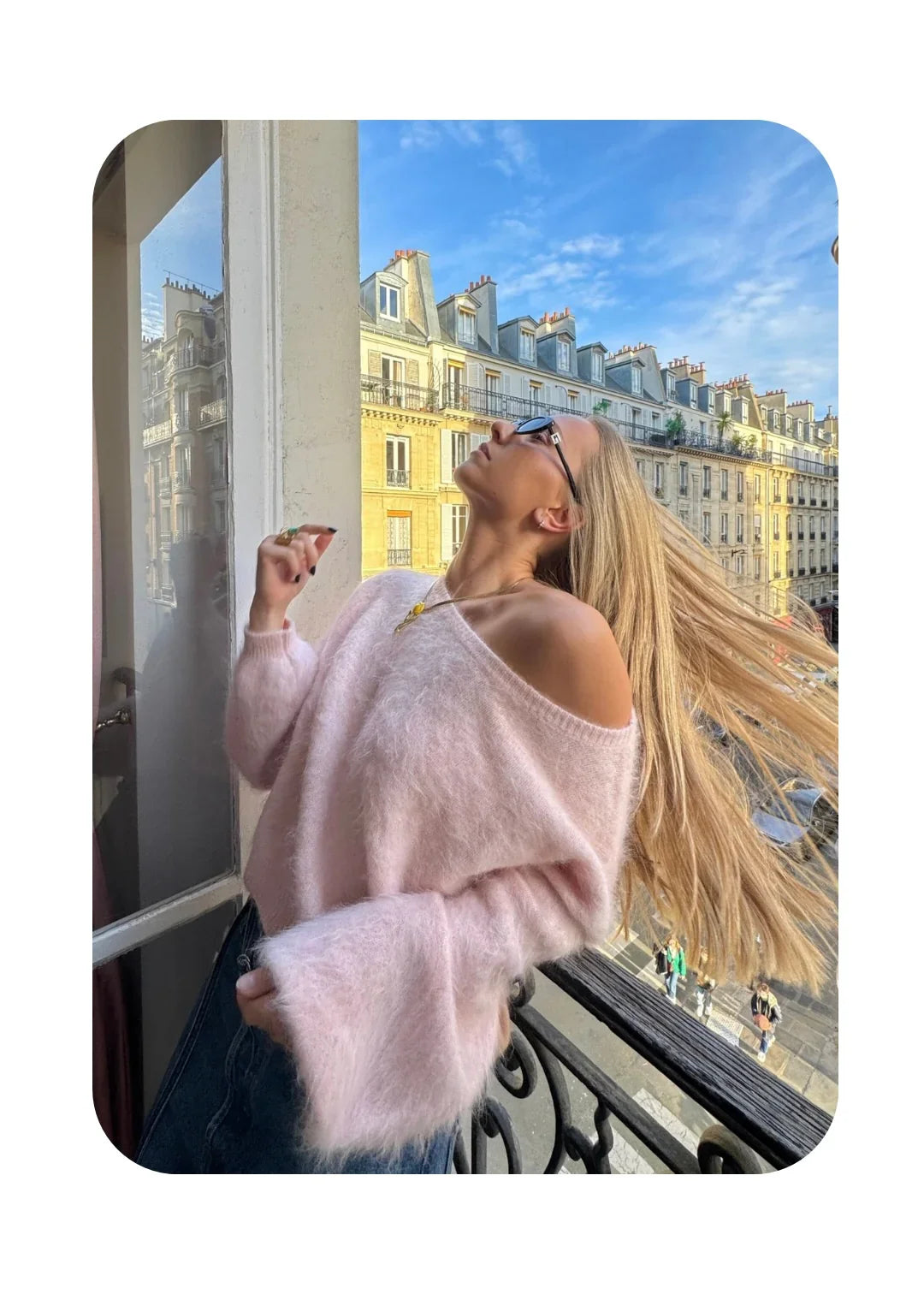 Damen Mohair-Mix Pullover mit Weichem Stoff & Oversized-Ärmeln | R&B