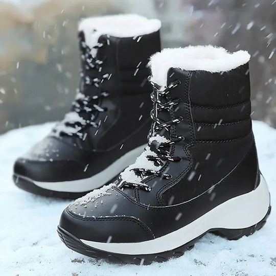 R&B | Fellgefütterte Plattform-Schneestiefel für Damen – Gemütliches & Stilvolles Winterfußwerk