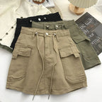 R&B | Damen Minirock mit Hoher Taille In A-Linie