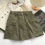 R&B | Damen Minirock mit Hoher Taille In A-Linie
