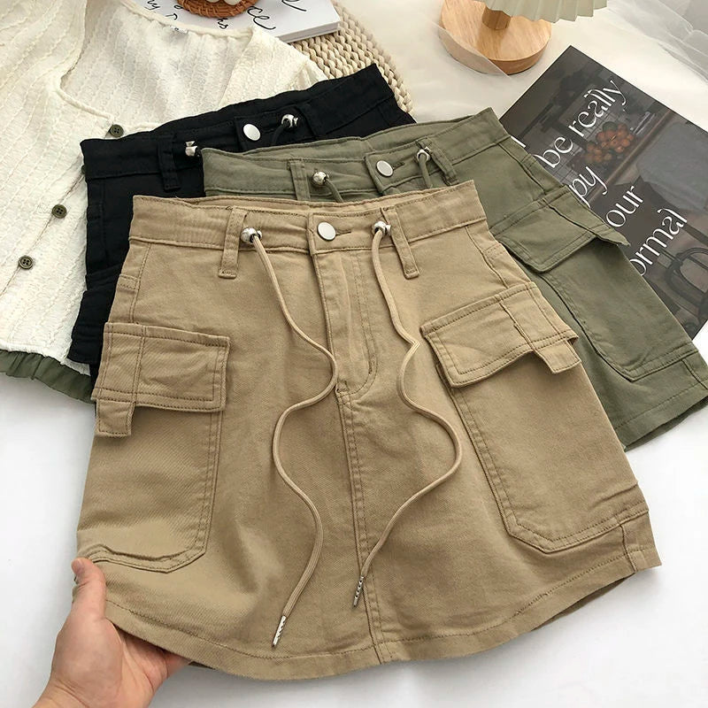 R&B | Damen Minirock mit Hoher Taille In A-Linie