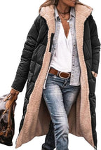 R&B | Wärmer Damen Mantel Aus Sherpa-Fleece mit Kapuze