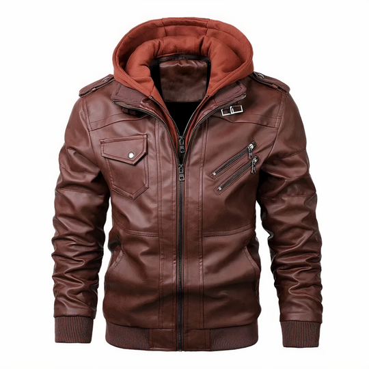 R&B | Motorradjacke aus Kunstleder für Herren
