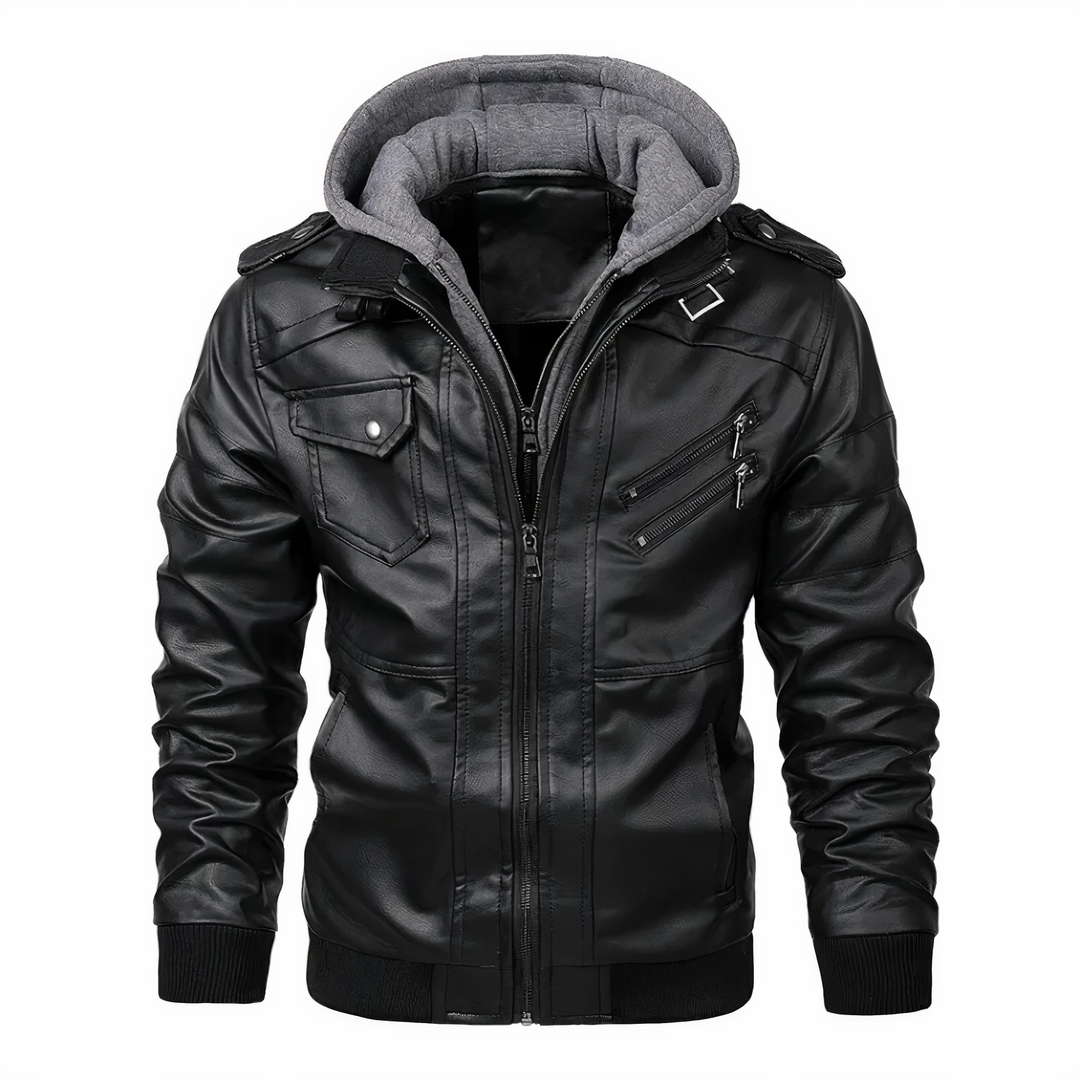 R&B | Motorradjacke aus Kunstleder für Herren