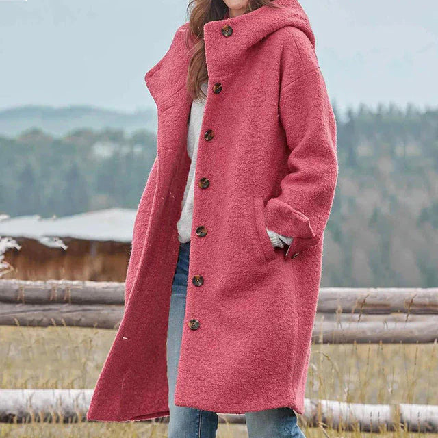 R&B | Langmantel mit Knopfverschluss für Damen - Herbst