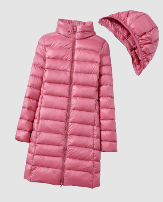 Damen Ultraleichte Daunenjacke mit Kapuze | R&B