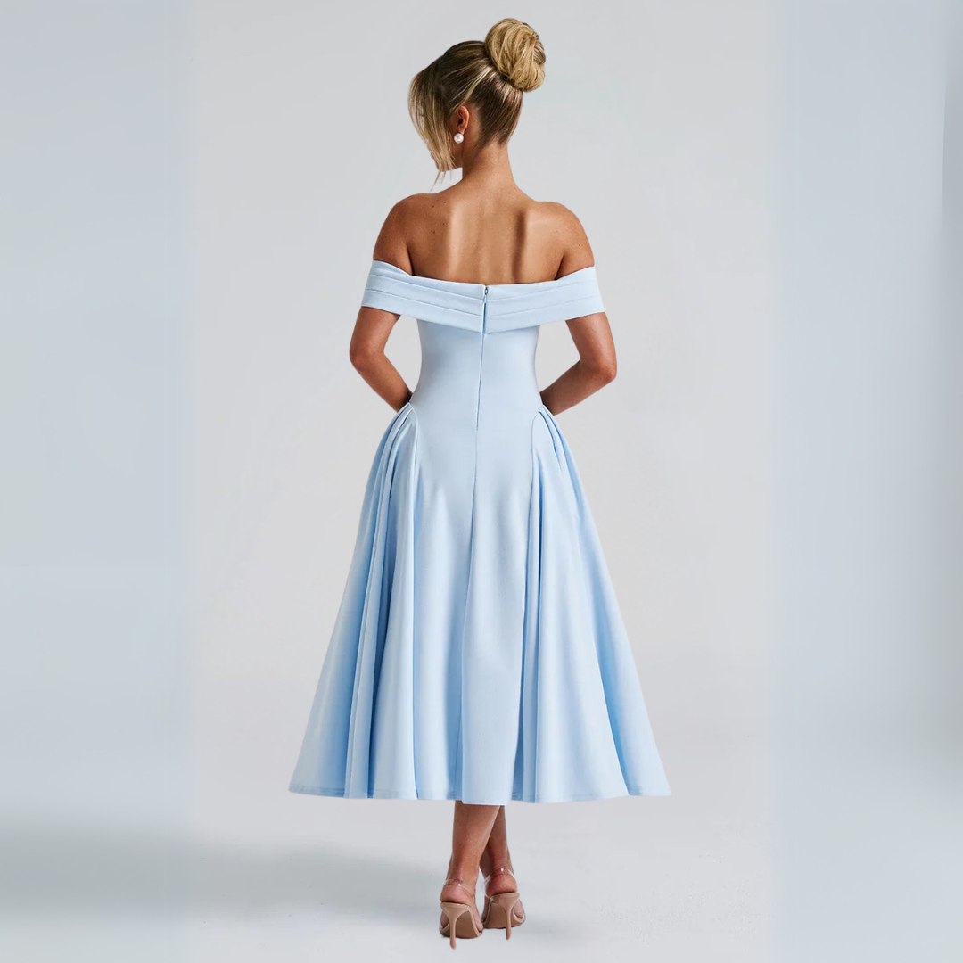 R&B | Midi-Kleid Elegant Blau