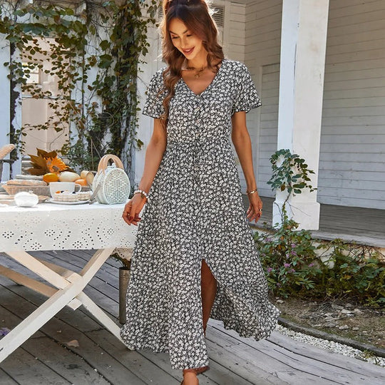 R&B | Blumenkleid mit Rüschenärmeln