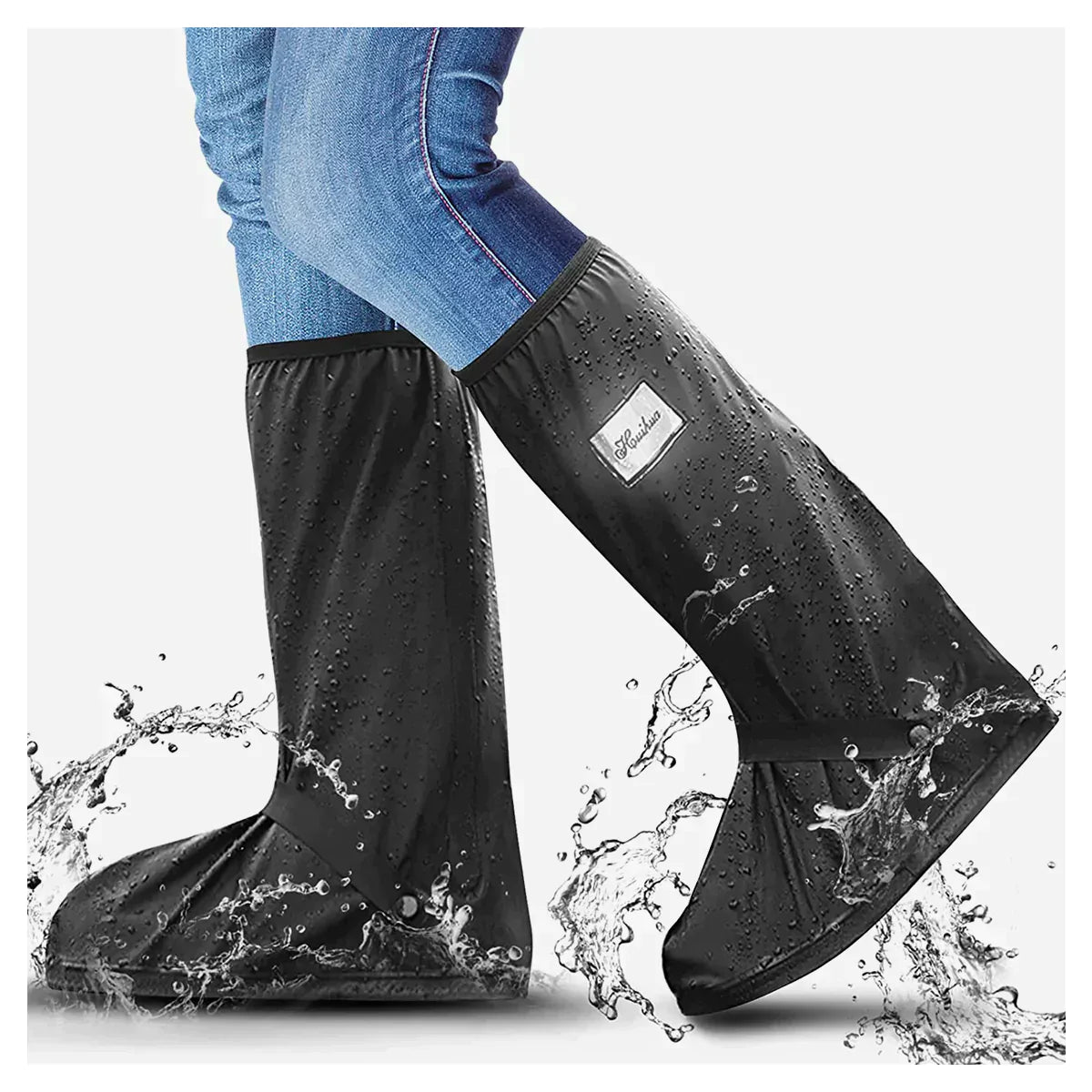 Galoschen Schuhüberzüge - Wasserdicht - Schwarz - Stiefelüberzüge - Regenschutz für Schuhe R&B