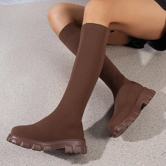 R&B | Knöchelhohe Stretch-Sockenstiefel
