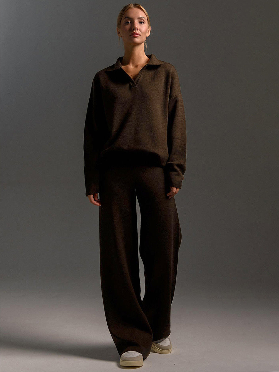 R&B | Damen-Loungewear-Set - Oversized Sweatshirt und lockere Hose