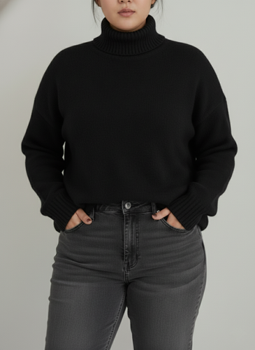 R&B | Damen Rollkragenpullover Große Größen