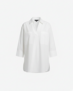 Damen Bluse mit Volantärmeln und V-Ausschnitt