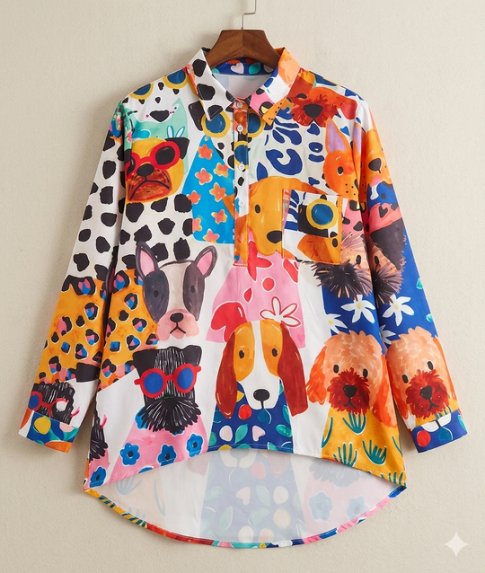 R&B | Schicke Bluse mit Knopfleiste Vorne